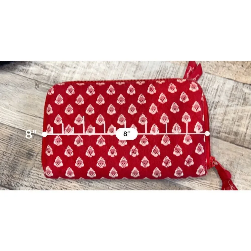 Vera Bradley "Nantucket Red" Hope‎ Toile Hidden Wristlet Wallet Quilted Fabric - Picture 7 of 8
